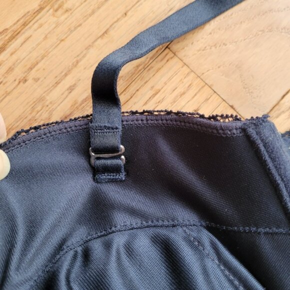 NWT La Vie En Rose Push-Up Strapless Demi Bra Navy Blue Size 38D - Picture 8 of 14